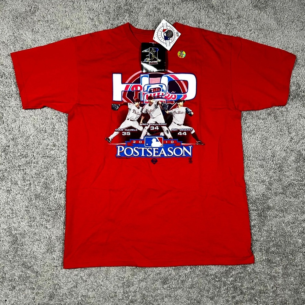 Philadelphia Phillies‎ H2O 2010 Postseason T-Shirt Men's L Red MLB Sportswear